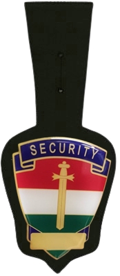 Polgárőrség, Nemzetőrség, Biztonsági őr felirattal jelvény